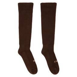 Brown So Cunt Socks 241126M220001
