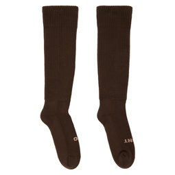 Brown So Cunt Socks 241126F076001