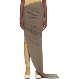 Gray Floor Length Maxi Skirt 241126F093012