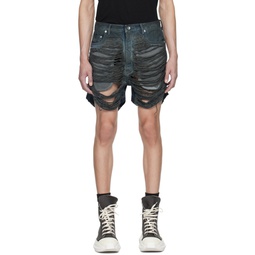 Gray Geth Cutoffs Denim Shorts 241126M193018