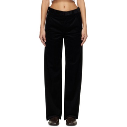 Black Creased Trousers 241661F087001