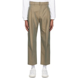 Khaki Belted Trousers 231249M191071