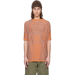 Orange Seamless T Shirt 241204M213021