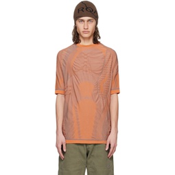 Orange Seamless T-Shirt 241204M213021