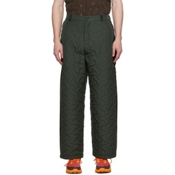Khaki Quilted Trousers 232736M191003