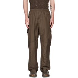 Brown Embroidered Cargo Pants 231736M188005