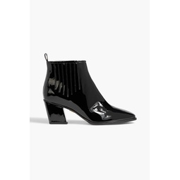 Skyscraper patent-leather ankle boots