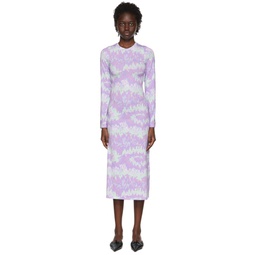 Purple Polyester Mid Length Dress 221151F054006