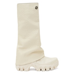 Off White Boccaccio II Rain Apple Leather Tall Boots 241654F115001