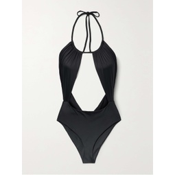 ROSETTA GETTY Cutout recycled halterneck swimsuit