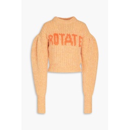 Adley ribbed intarsia wool-blend sweater