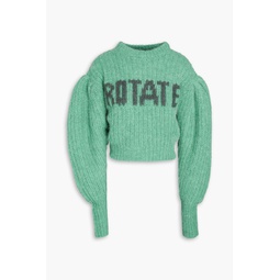 Adley ribbed intarsia wool-blend sweater