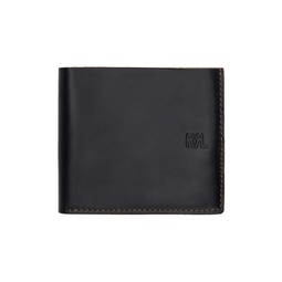 Black Leather Billfold Wallet 241435M164000