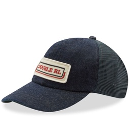 RRL Mesh Logo Trucker Hat Indigo