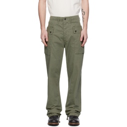 Green Straight-Leg Cargo Pants 241435M188005