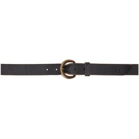 Brown Tumbled Leather Belt 241435M131008