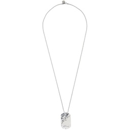 Silver Dog-Tag Necklace 241435M145002