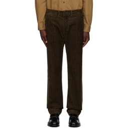 Brown Five-Pocket Trousers 232435M191008