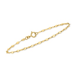 ross-simons italian 2.25mm 14kt yellow gold lumachina chain bracelet
