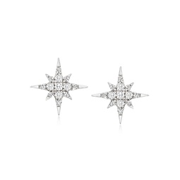 by ross-simons diamond star earrings in sterling silver