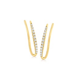 by ross-simons diamond ear climbers in 14kt yellow gold