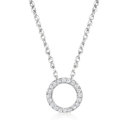 ross-simons diamond eternity circle necklace in sterling silver