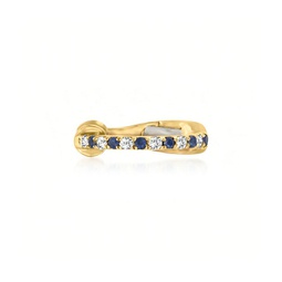 ross-simons sapphire- and diamond-accented single ear cuff in 14kt yellow gold