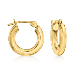ross-simons 3mm 14kt yellow gold huggie hoop earrings