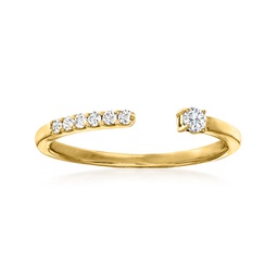 ross-simons diamond open-band ring in 14kt yellow gold