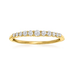 ross-simons diamond graduated ring in 14kt yellow gold