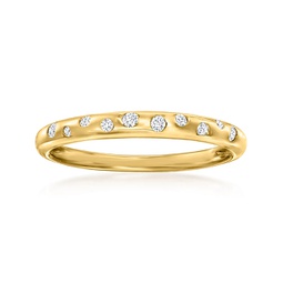 ross-simons diamond spotted ring in 14kt yellow gold