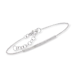 ross-simons diamond bar bracelet in sterling silver