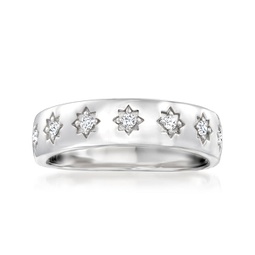 by ross-simons diamond star ring in sterling silver