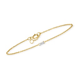 by ross-simons diamond bracelet in 14kt yellow gold