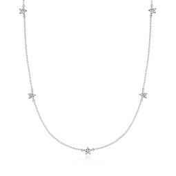 by ross-simons diamond star station necklace in sterling silver