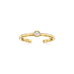 by ross-simons diamond-accented toe ring in 14kt yellow gold
