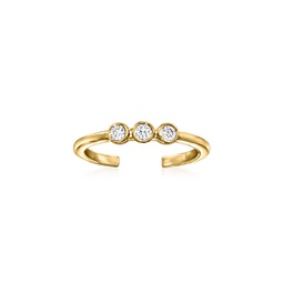 by ross-simons diamond toe ring in 14kt yellow gold