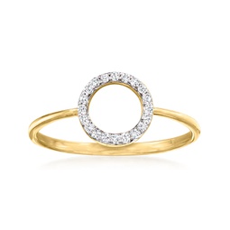 by ross-simons diamond circle ring in 14kt yellow gold