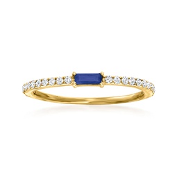 by ross-simons sapphire and . diamond ring in 14kt yellow gold