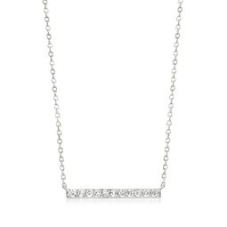 ross-simons diamond bar necklace in sterling silver