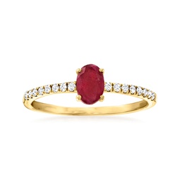 by ross-simons ruby and . diamond ring in 14kt yellow gold