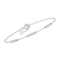 by ross-simons diamond 3-bar bracelet in sterling silver