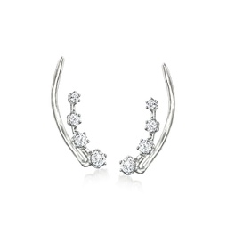 by ross-simons diamond ear climbers in sterling silver