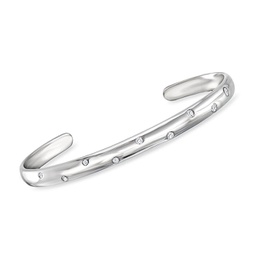 by ross-simons diamond cuff bracelet in sterling silver