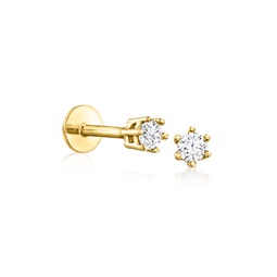 by ross-simons diamond stud earrings in 14kt yellow gold