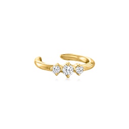 by ross-simons diamond-accented single ear cuff in 14kt yellow gold