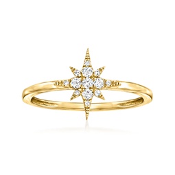 by ross-simons diamond north star ring in 14kt yellow gold