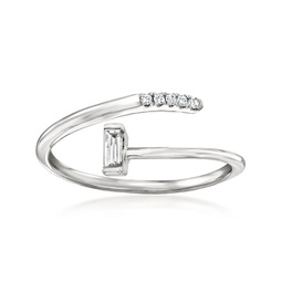 by ross-simons diamond bypass ring in sterling silver