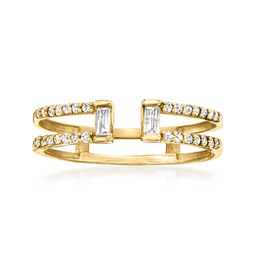by ross-simons diamond open-space ring in 14kt yellow gold