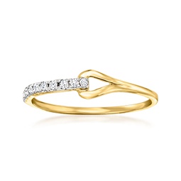 by ross-simons diamond interlocking ring in 14kt yellow gold